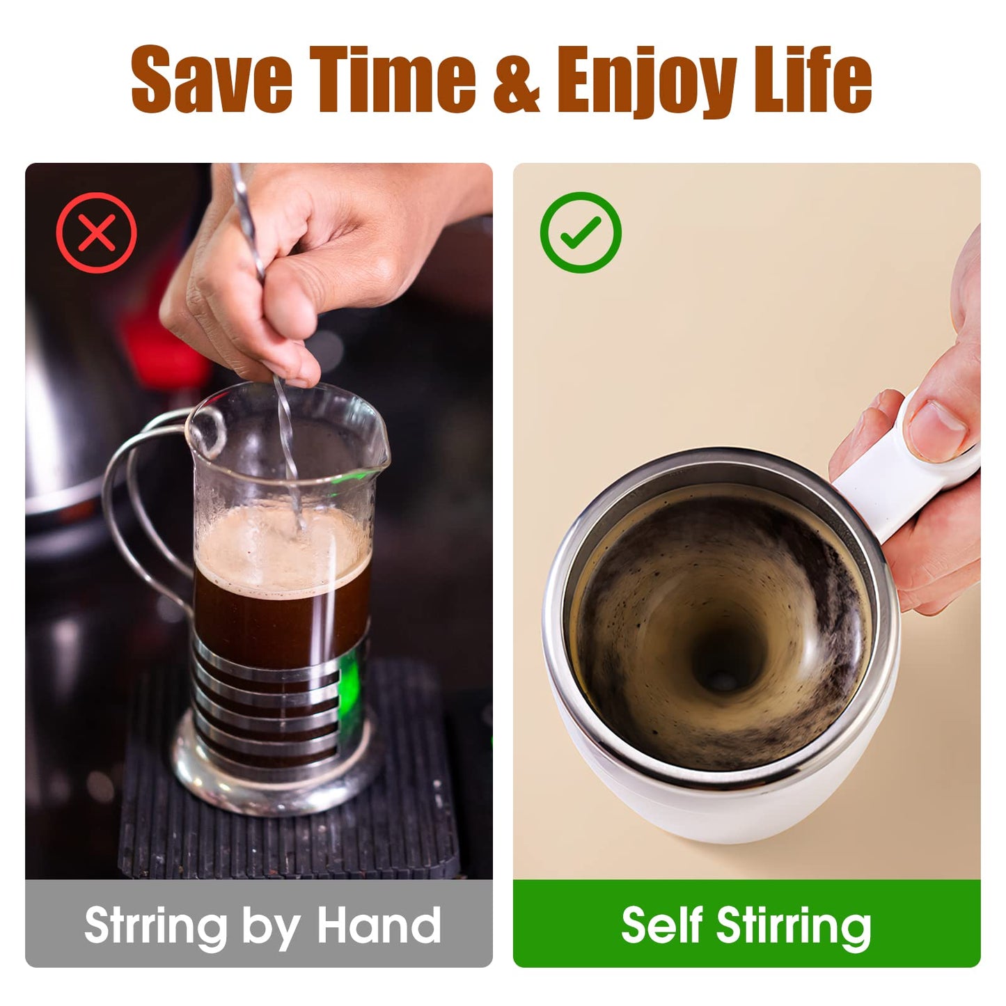 Self Stirring Coffee Mug